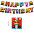 thumbnail image 4 of Hero Birthday Party Decorations Kit: 1 Happy Birthday Banner, 1 Large & 24 Small Cake Toppers, 16 Balloons for Superhero Theme Party Supplies, All Ages, 4 of 6