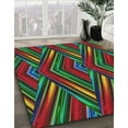 thumbnail image 3 of Ahgly Company Machine Washable Indoor Square Transitional Fall Forest Green Area Rugs, 3' Square, 3 of 7