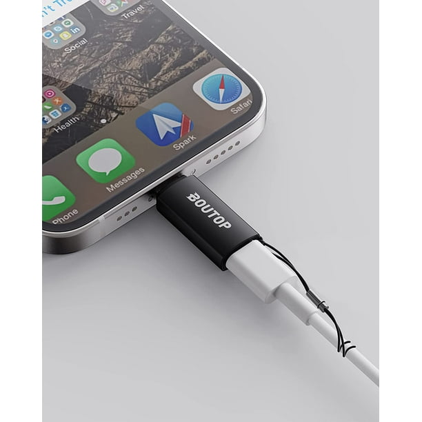 BOUTOP Adaptateur USB C vers Lightning pour Charge Rapide 27W (Pas pour la  Synchronisation des Données) Compatible avec iPhone, iPad sélectionné,  iPod- 2 Paquet [Gris] : : Informatique