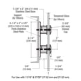 thumbnail image 6 of CRL RS0B25BS 316 Brushed Stainless Steel Dome 2-3/8" Glass Rail Standoff Fitting with Mounting Plate, 6 of 6