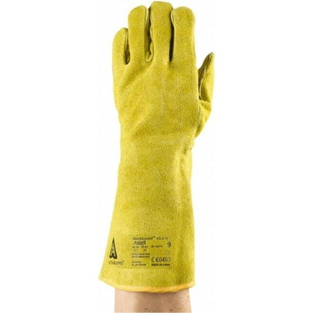 

Ansell Size L Cotton Lined Leather Welding Glove Yellow Paired