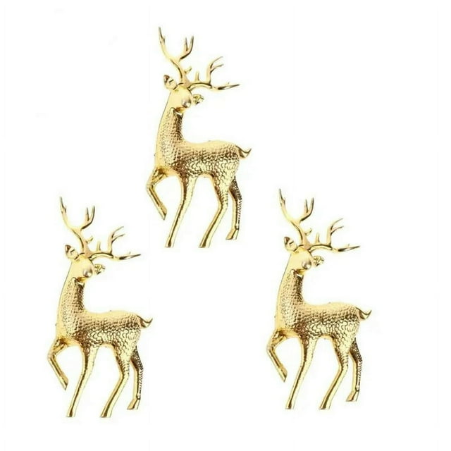 Christmas Simulation Sika Deer Artificial Reindeer Garden Props Animal Statue Home Elk Table Decor Merry Christmas Decor Home