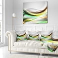 thumbnail image 3 of Designart Abstract Green Yellow Waves - Abstract Throw Pillow - 16x16, 3 of 5