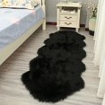 thumbnail image 1 of Faux Fur Area Rug Sheepskin Shag Fluffy Fuzzy Grey Rugs for Bedroom Bedside Bed Floor Living Room, 1 of 6