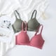 thumbnail image 4 of Ropa interior sin marcas Sin aros Pequeños frunces en el pecho Refuerzos superiores Fruncido lateral Pecho auxiliar Antiflacidez Escote en V profundo Sujetador sexy para chicas, 4 of 6