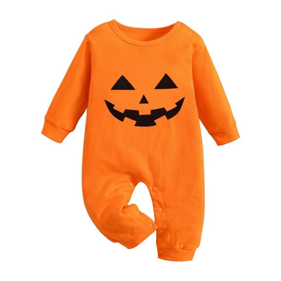 JLMSPLWG Big Brother Little Sister Outfits Baby Boy Outfits Newborn Halloween Onesie Long Sleeve Onesies Boy 10-12 Girls Outfits Onesie Baby Girl, Orange 6-9 Months