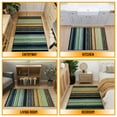 thumbnail image 4 of Ottomanson Striped Area Rug 3'3" x 5' - Non Slip Low Pile Carpet, Multicolor, 4 of 11