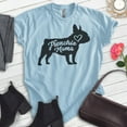 thumbnail image 2 of Frenchie Mama T-shirt, Unisex Women's Shirt, French Bulldog Owner, Best Dog Mom Gift, Heather Light Blue, Medium, 2 of 6