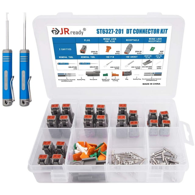 Kit de conectores JRReady Deutsch DT de 2 pines DT04-2P DT06-2S
