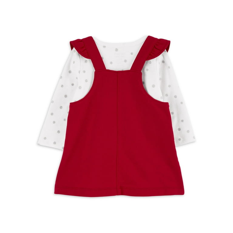 Carter s Child of Mine Baby Girl Christmas Dress Set 2 Piece Sizes Preemie 12 Months Walmart