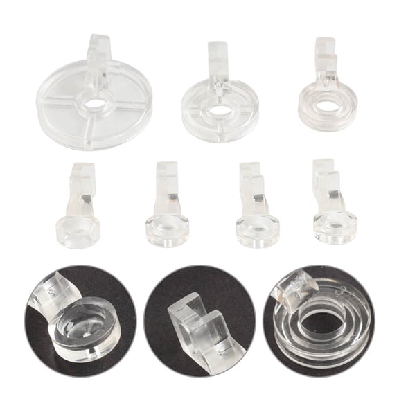 NS 7Pcs Echo Couching Quilting Ruler Presser Foot Free Motion Plastic Clear for Sewing Machine