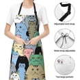 thumbnail image 4 of Kdxio Different Cats Apron with Pockets Adjustable Kitchen Aprons for Men Women Waterproof Aprons for Cooking,Drawing,Crafting, Baking Household Cleaning, 4 of 8
