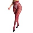 thumbnail image 1 of Aocisk Bas Résille pour Femmes Justaucorps Résille Collants Résille Grande Taille Collants Design Géométrique Rouge Taille Unique, 1 of 5