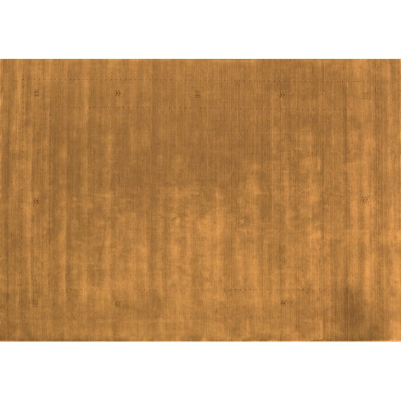 Ahgly Company Indoor Rectangle Abstract Orange Contemporary Area Rugs, 2' x 3'