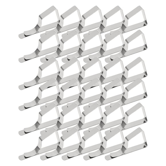 Ajuste seguro Bearachild para mantel con clips de acero inoxidable Decoración del hogar plata juego 2 30 piezas