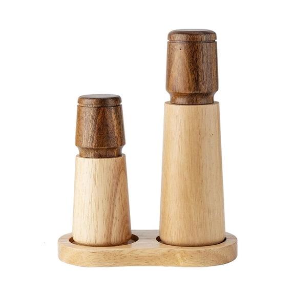 hejhncii Easy to Use Natural Wood Spices Grinder Manual Wood Peppers Grinder Durable Salt Peppers Mill with Grinder