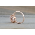 thumbnail image 4 of HeartsAndYou 2ct Natural Peach Morganite Double Halo Engagement Ring 100% 14k SOLID Rose Gold, 4 of 6