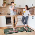 thumbnail image 6 of 2-Piece Kitchen Mat Set Non Slip Washable Floor Mats Decorative Rugs for Kitchen Sink Laundry Blossoming Lotus, 6 of 7