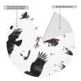 thumbnail image 2 of Lsque Monochrome Flying Ravens Print Christmas Tree Skirt, Tree Skirt with Ties or Velcro, Perfect for Holiday Decorations, Halloween, and New Year-30", 2 of 7