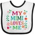 thumbnail image 3 of Inktastic My Mimi Loves Me Girls Girls Baby Bib, 3 of 4