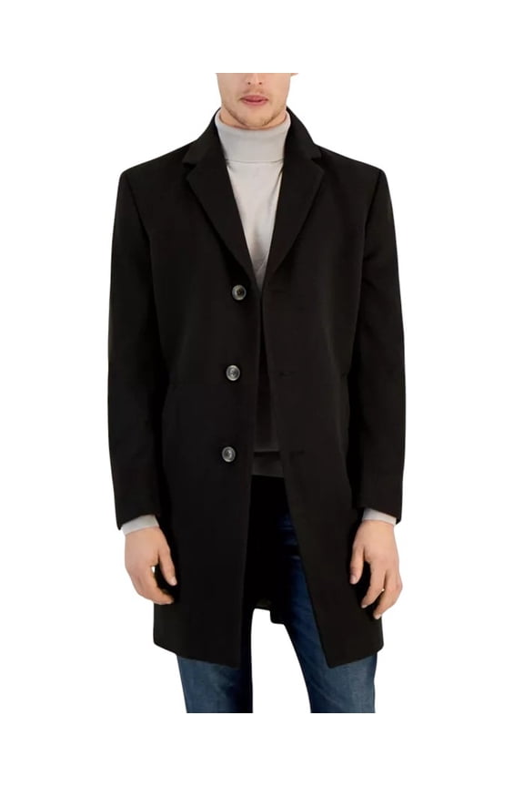 Mens Classic-Fit Camber Wool Overcoat Coat 38R Espresso Brown