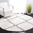 thumbnail image 3 of Parma Lyssa Geometric Shag Area Rug by Chateau Lyon, Cream/Grey, 6'7" x 6'7" Round, 3 of 10