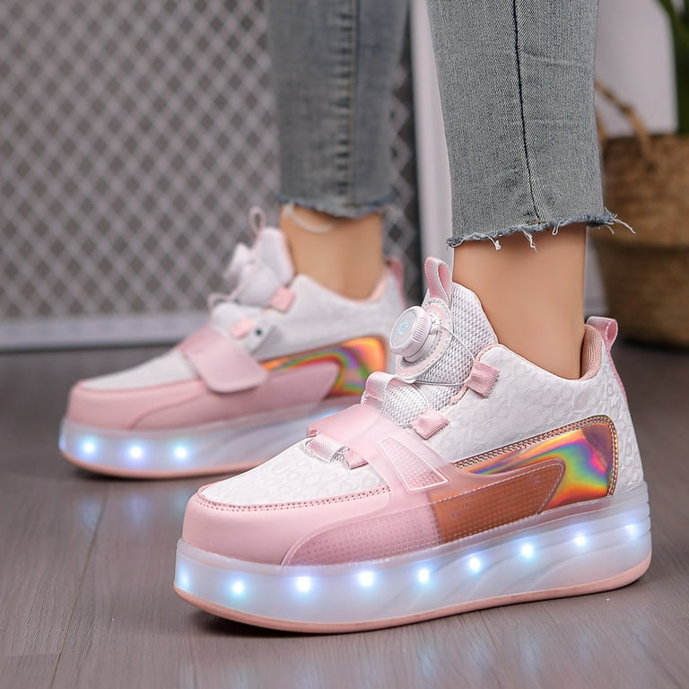 Amazon.com: Ylllu Kids LED USB Charging Roller Skate Shoes