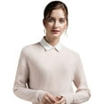 thumbnail image 5 of CAILDANL Shinywear Fake Collar Detachable Collar Blouse Half Shirts Peter Pan Collar, 5 of 7