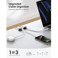 thumbnail image 2 of Cord Organizer Spring Clip Holder - [1 Small Clip Hold 3 Cords] Desk Cable Management Clip Holder, Adhesive Phone Charger Wire Keeper for Desk Nightstand Office Car, Desk Accessories, 3Pcs, 2 of 13