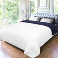 thumbnail image 3 of Unique Bargains Quilt Lightweight Down Comforter White/Navy Queen, 3 of 8
