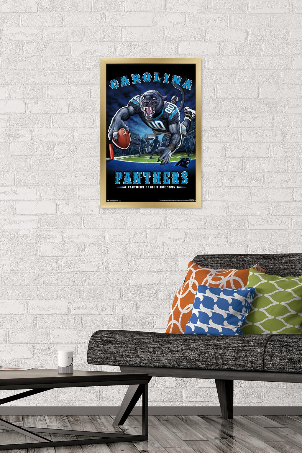 NFL Carolina Panthers - End Zone 17 Wall Poster, 14.725" x 22.375", Framed