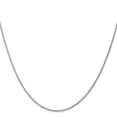 thumbnail image 2 of Diamond2Deal 10k White Gold 1.15mm Diamond-Cut Machine Made Rope Chain Necklace for Women 16", 2 of 2