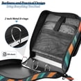 thumbnail image 4 of FORMRS Zipper Binder with Shoulder Strap 2-inch Ring 500 Sheet Capacity File Bag, Retro Stripes, 4 of 5