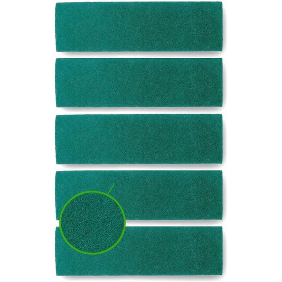 18-inch Scrub Mop Pads - Pack of 5 Washable Replacement Attachments - Compatible with Bona, Rubbermaid and Libman