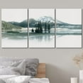 thumbnail image 3 of wall26 Canvas Print Wall Art Set Misty Mountain Range Forest Lake Nature Wilderness Photography Realism Rustic Landscape Colorful Cool for Living Room, Bedroom, Office - 16"x24"x3 Panels, 3 of 5
