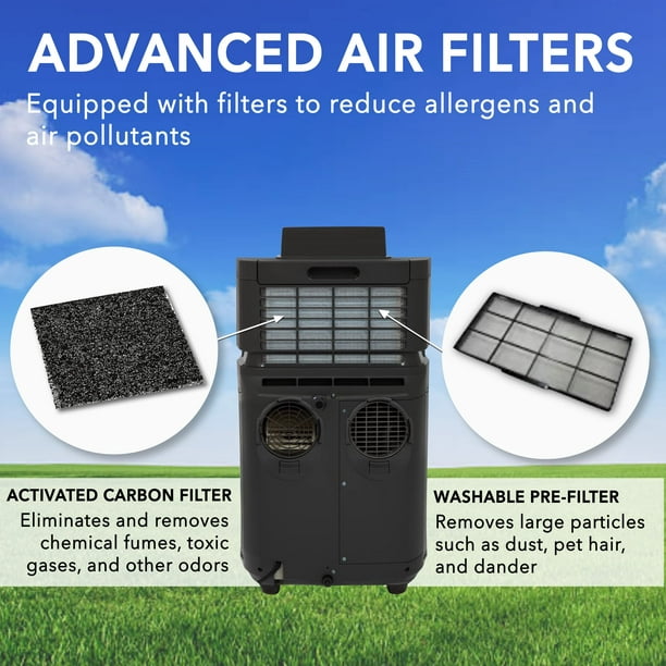 Air Cooler PRO Climatiseur mobile avec fonction déshumidification 3en1  Refroidisseur, déshumidificateur et purificateur d'air Climatiseur mobile  avec