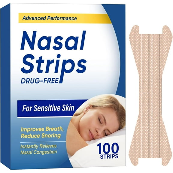 Nasal Strips for Snoring, Breathe Better, Nasal Congestion Relief, Stops Snoring, Protable Snore Stopper, 100PCS