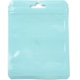 thumbnail image 2 of 100Pcs 3.5x4.7 inch Plastic Yin-Yang Zip Lock Bags Resealable Packaging Bags Self Seal Bag for Packaging Gift Treats Favors Pale Turquoise 12x9x0.02cm Thickness: 2.5 Mil(0.065mm), 2 of 3