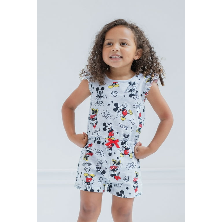 Disney Mickey Mouse Minnie Mouse Big Girls Sleeveless Romper