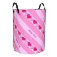 thumbnail image 2 of LNWH Laundry Basket, Pink Blessing Pattern Foldable Laundry Hamper With Handles Waterproof, Medium Size, 2 of 8