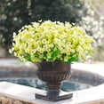 thumbnail image 2 of Artificial Flowers for Outdoors, 12 Bundles Fake Flowers Bulk UV Resistant Daisy Flowers Plastic Greenery Shrub Plant Window Box Flowers for Wedding Garden Home Porch Summer Decor White, 2 of 8