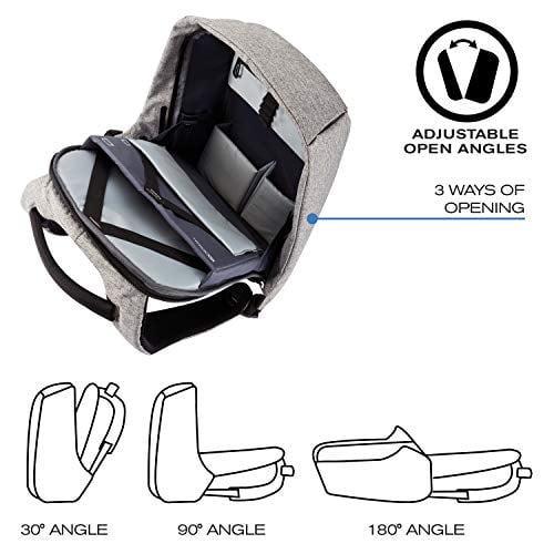 XD Design Bobby Original Anti Theft Travel Laptop Backpack with USB Grey Walmart