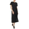 Jones New York Women's Tie Waist Midi T-Shirt Dress Black Size Large