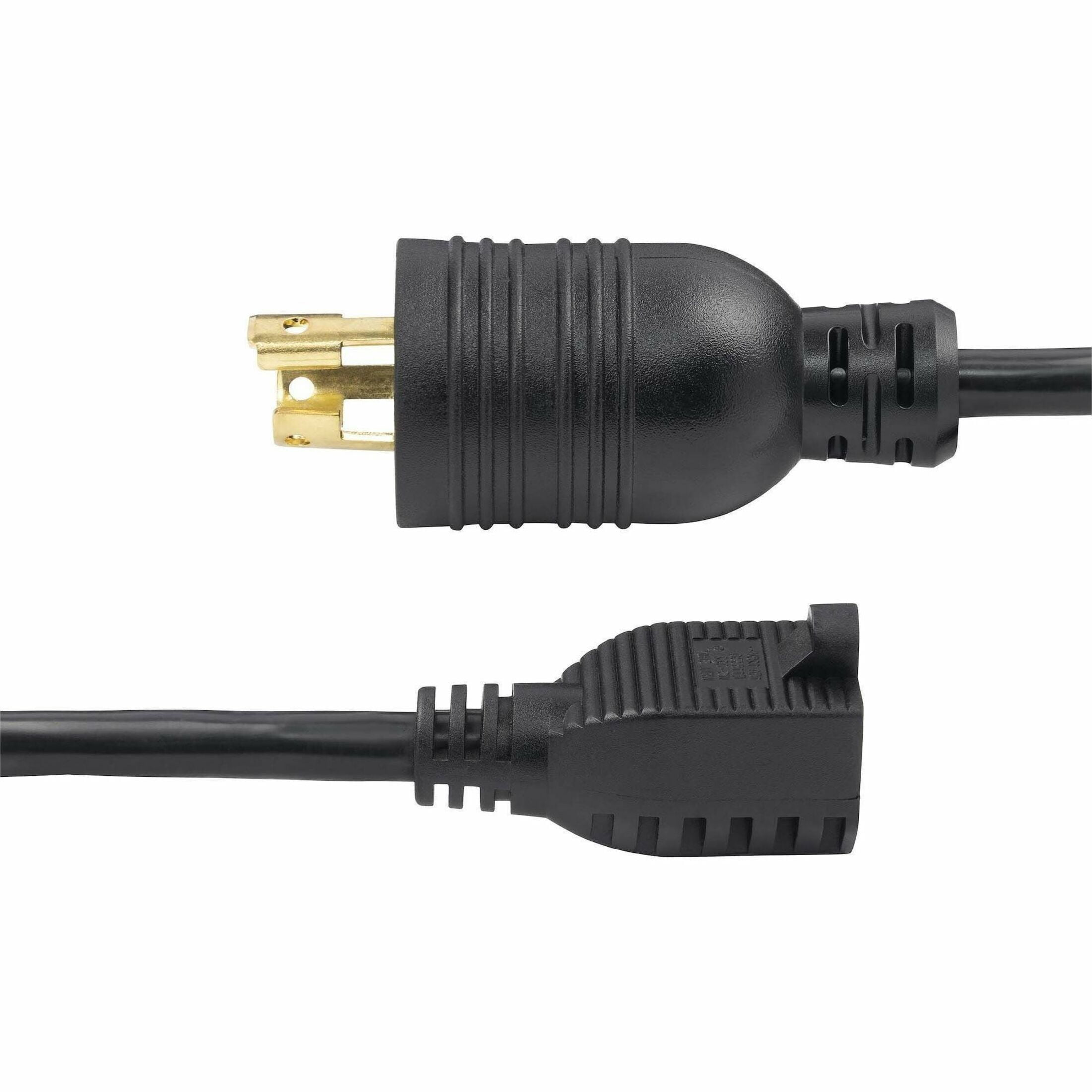 StarTech 1ft 30cm Heavy Duty Power Cord Twist-Lock NEMA L5-15P to NEMA 5-15R 15A 125V 14AWG UL Listed TAA