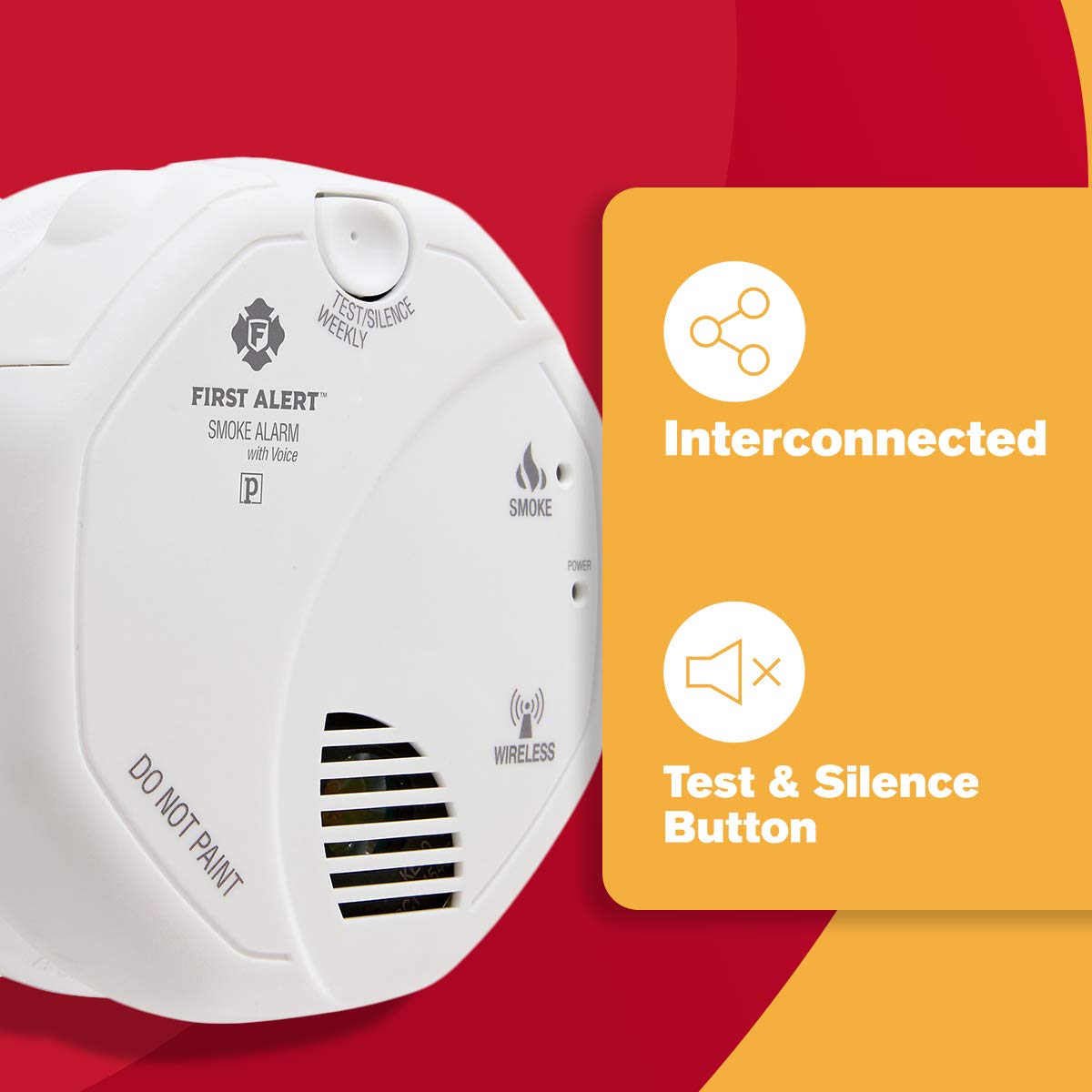 First Alert SA511CN2-3ST Interconnected Wireless Smoke Alarm with Voice Location, 2-Pack - image 3 of 9
