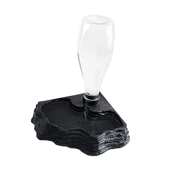 Milaget Automatic Reptile Water Dispenser 400ml Capacity for Lizards Chameleon Gecko Black