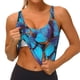 thumbnail image 3 of Balery Blue Butterflies Sujetadores deportivos con espalda cruzada para mujer, acolchados, sin costuras, de alto impacto, ideales para yoga, gimnasio, entrenamiento y fitness.-, 3 of 8