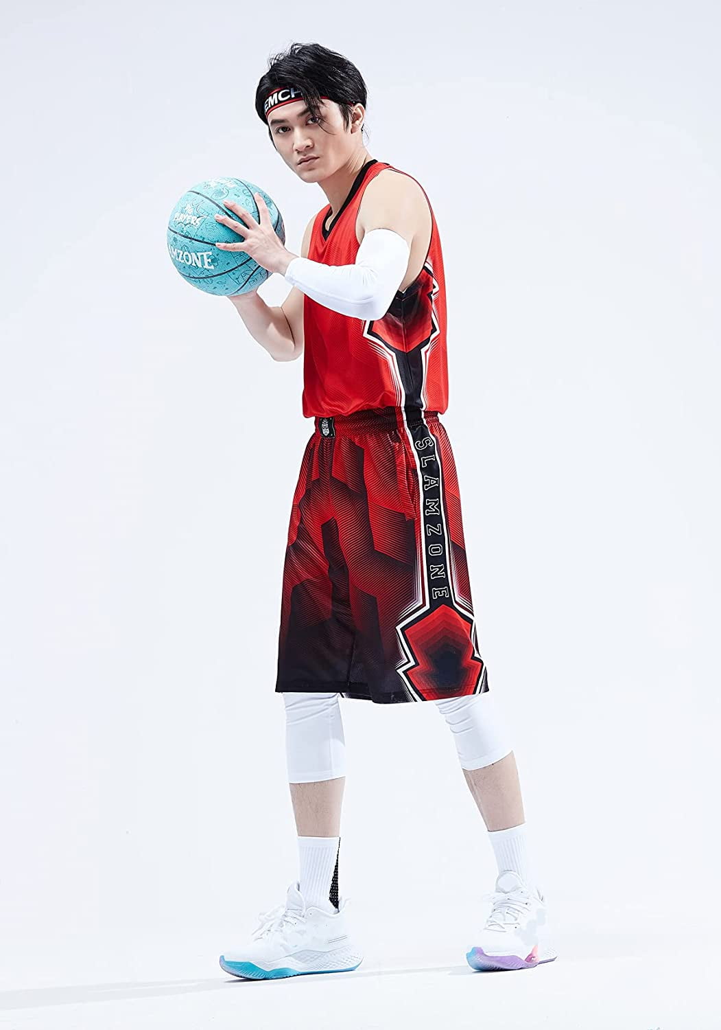  Basketball Jersey Shirt and Shorts for Men Boys, Team Uniform  Sportswear, Cartoon Doodle Ball Book Multi : Clothing, Shoes & Jewelry