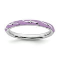thumbnail image 1 of 925 Sterling Silver Stackable Expressions Purple Enamel Ring Size: 6; for Adults and Teens; for Women and Men, 1 of 5