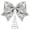 Z5-Silver, variant on 1Pcs Christmas Bow Ornament for Xmas Tree,Ribbons Glitter Bow,3.54 inch Mini Bowknot Christmas Tree Hanging Decoration,for Christmas Wreaths Tree New Year Hanging Decor Craft(Z3-Wine red)